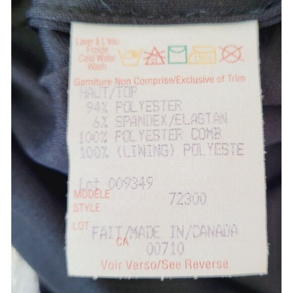 Joseph Ribkoff Black Sleeveless Balloon Hem Top Size 10 Satin Trim Elegant Desig - Picture 5 of 9